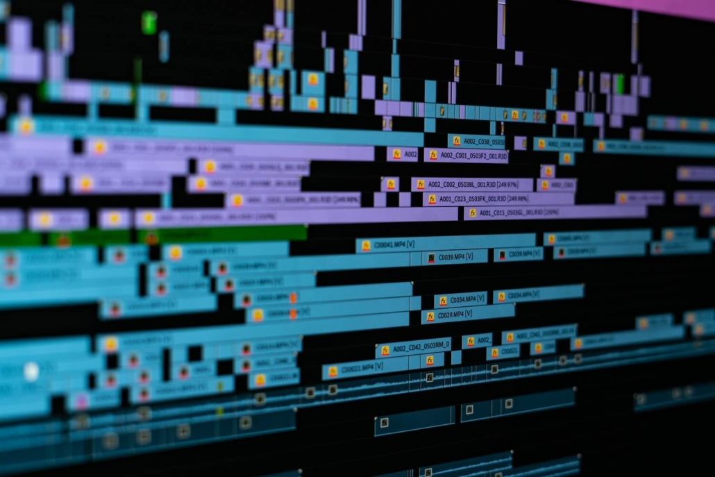 Zahlreiche Videospuren bei der Erstellung eines Animatonsfilms.