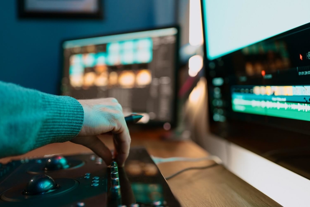 Bearbeitung eines Video Podcasts.