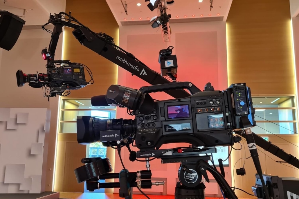 Ein Kamera Setup überträgt einen Multistream