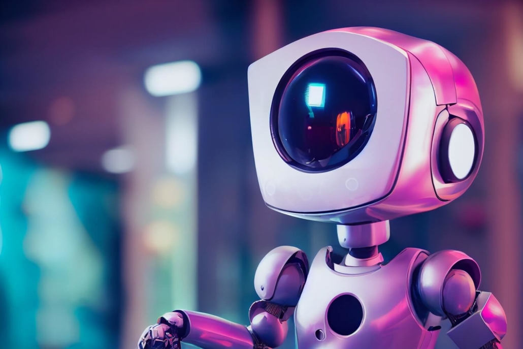 Ein kleiner Roboter, der mit Hilfe von generativer AI erzeugt wurde.