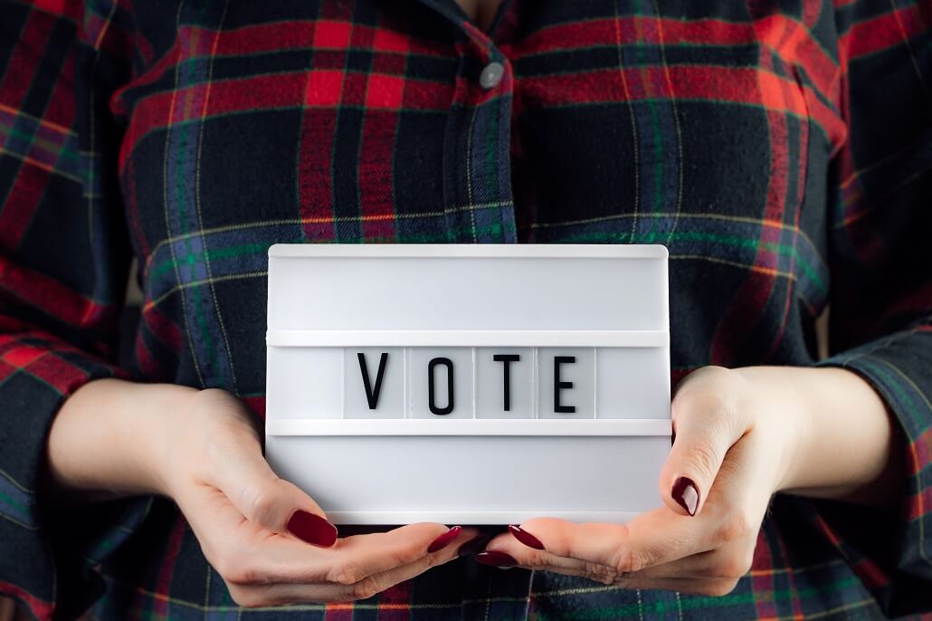 Voting at a livestream production.