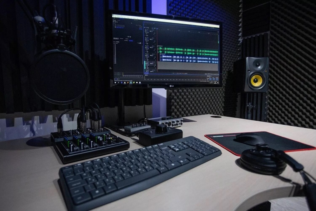 Aufnahmestudio für Podcasts.